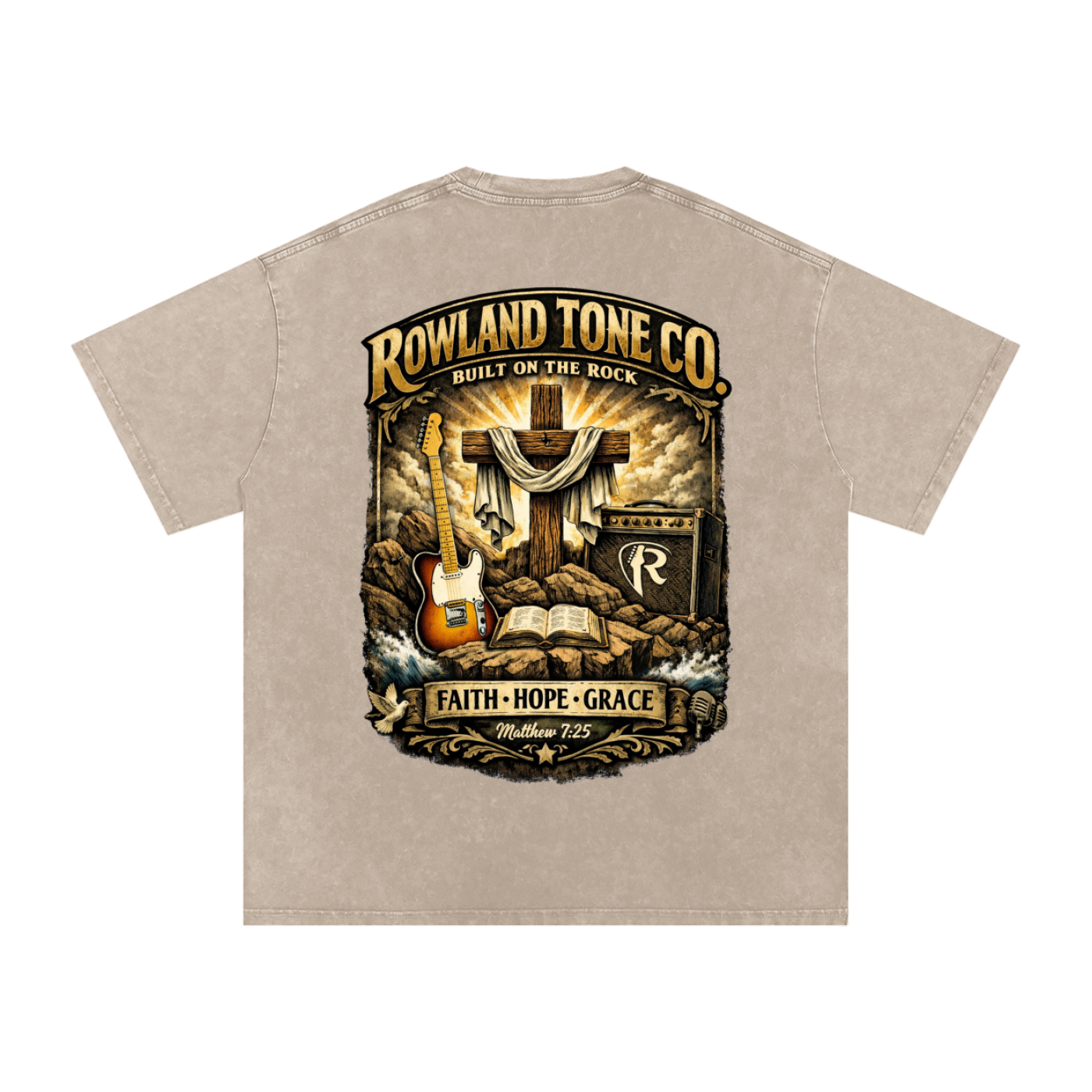 Rowland Tone Co – Matthew 7:25 T-Shirt