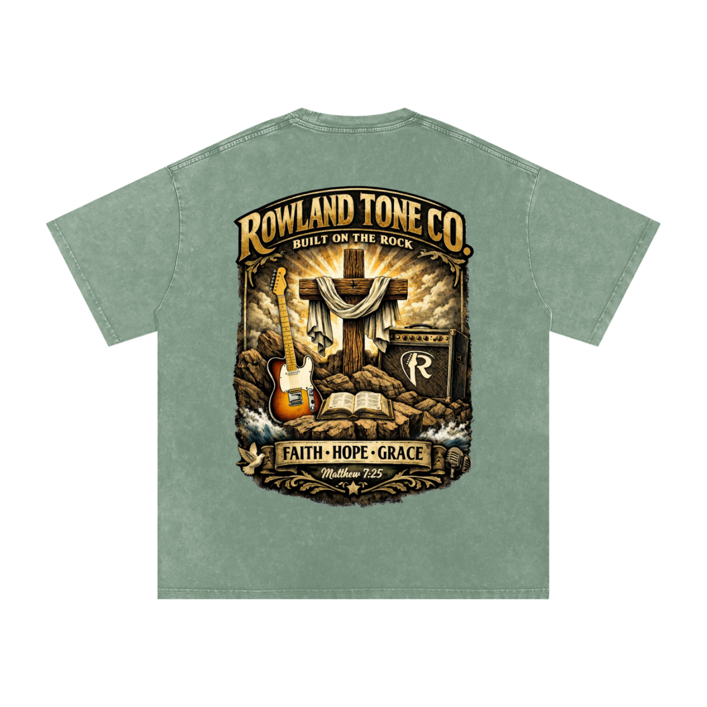 Rowland Tone Co – Matthew 7:25 T-Shirt
